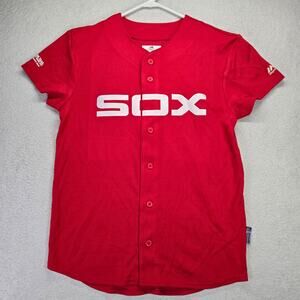 Chicago White Sox Jersey Youth Medium 4 Majestic Red Heat Transfer Logo
